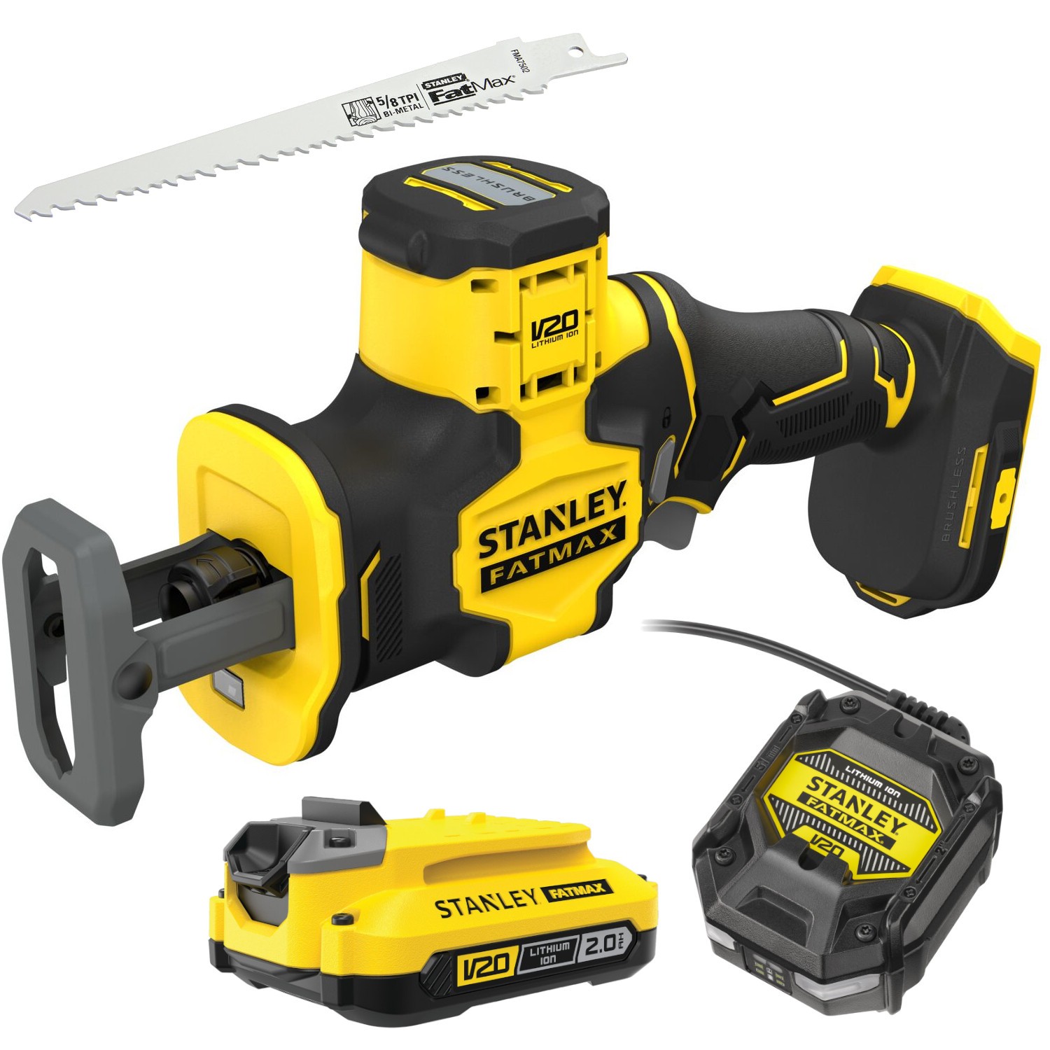 Piła szablasta akumulatorowa 18V V20 Stanley SFMCS305B + aku 2Ah ład
