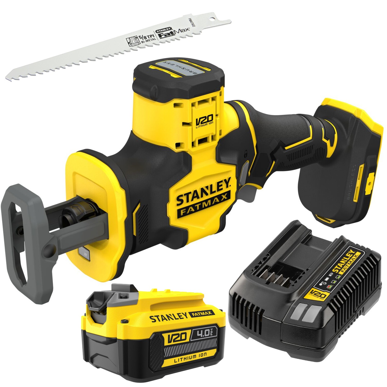 Piła szablasta akumulatorowa 18V V20 Stanley SFMCS305B + aku 4Ah ład