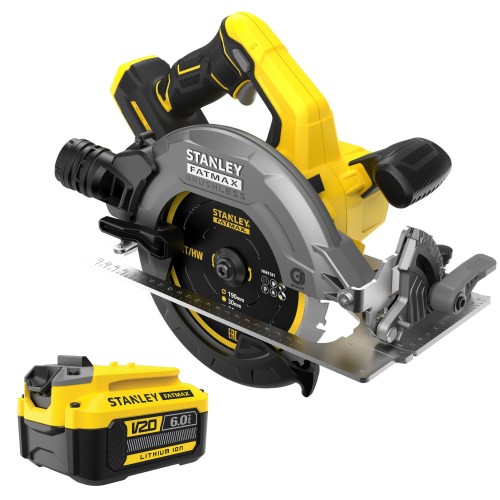 Piła tarczowa akumulatorowa 190mm 18V V20 Stanley SFMCS550B + aku 6Ah