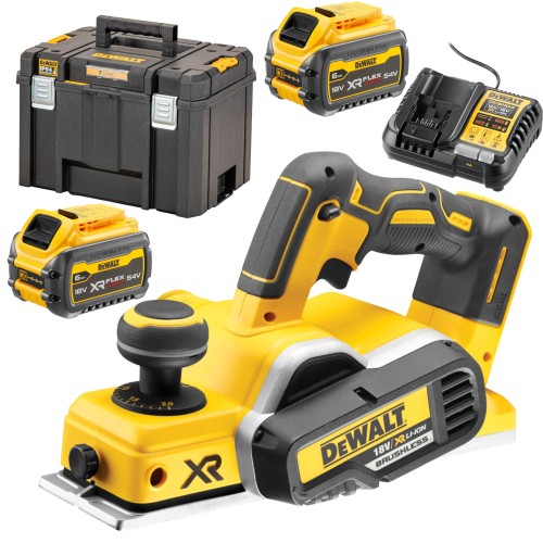 Strug akumulatorowy hebel 18V XR DeWALT DCP580N TSTAK VI 2x aku 6Ah + ład