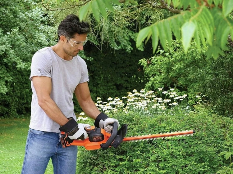 zastosowanie nożyc do żywopłotu 18V BLACK DECKER GTC18452