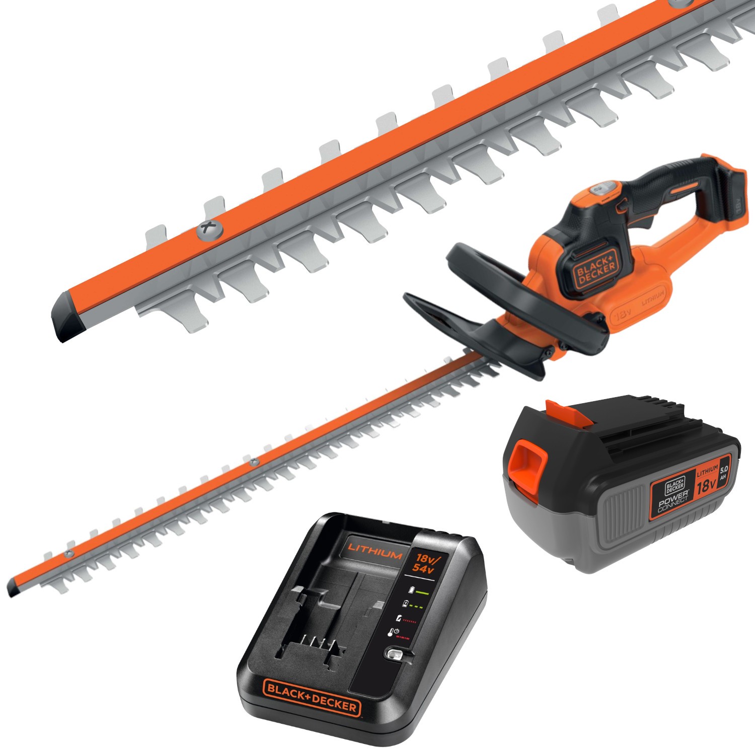 BLACK DECKER Akumulatorowe Nożyce do żywopłotu 18V 45cm 1x 5,0Ah GTC18452