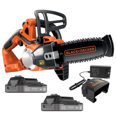 Piła łańcuchowa akumulatorowa 18V 20cm Black Decker GKC1820 + 2x aku 2Ah + ład