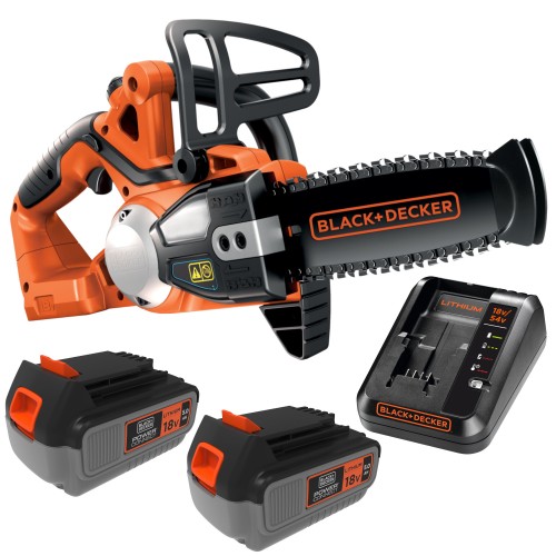 Piła łańcuchowa akumulatorowa 18V 20cm Black Decker GKC1820 + 2x aku 5Ah + ład