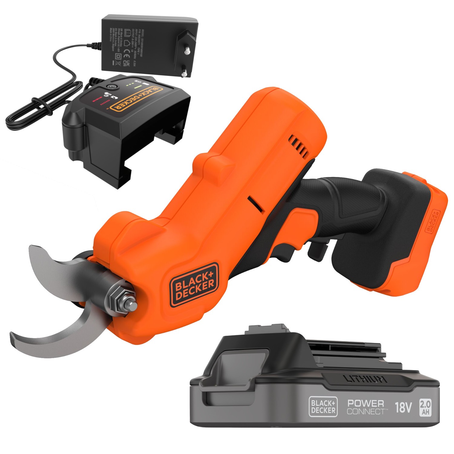 Sekator akumulatorowy 18V 25mm BLACK DECKER BCPP18B + aku 2Ah + ład