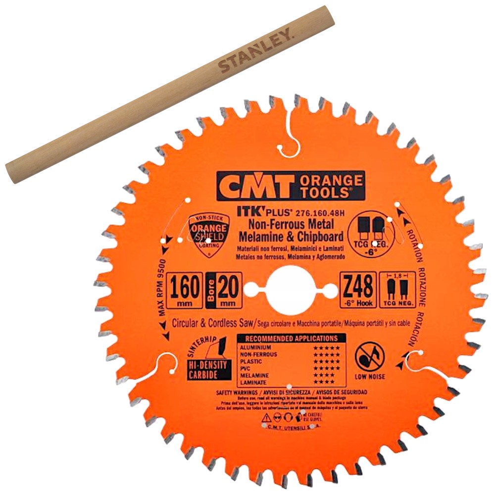 CMT 276.160.48H Tarcza do HPL, aluminium 160 x 20mm 48z ITK Plus + Ołówek