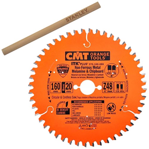 CMT 276.160.48H Tarcza do HPL, aluminium 160 x 20mm 48z ITK Plus + Ołówek