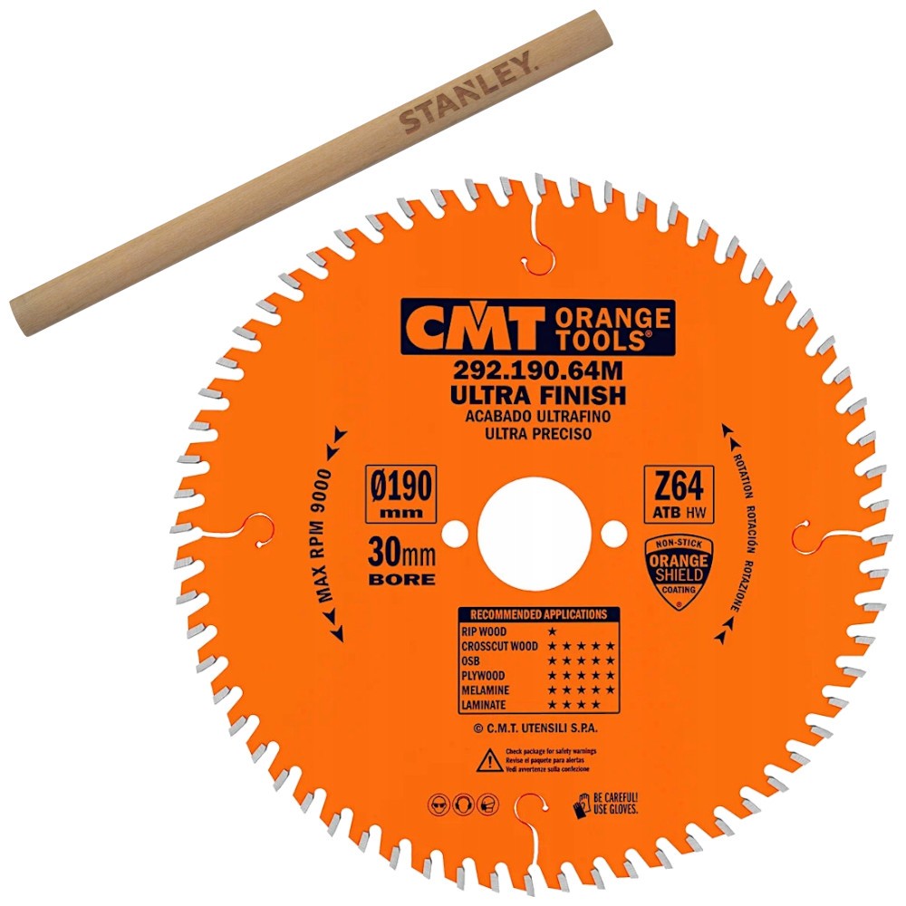 CMT 292.190.64M Tarcza piła do drewna litego 190 x 30mm 64z + Ołówek