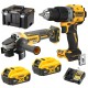 Zestaw elektronarzędzi DCK2026P2T: DCG405 + DCD805 2x5,0Ah + Tstak, DEWALT