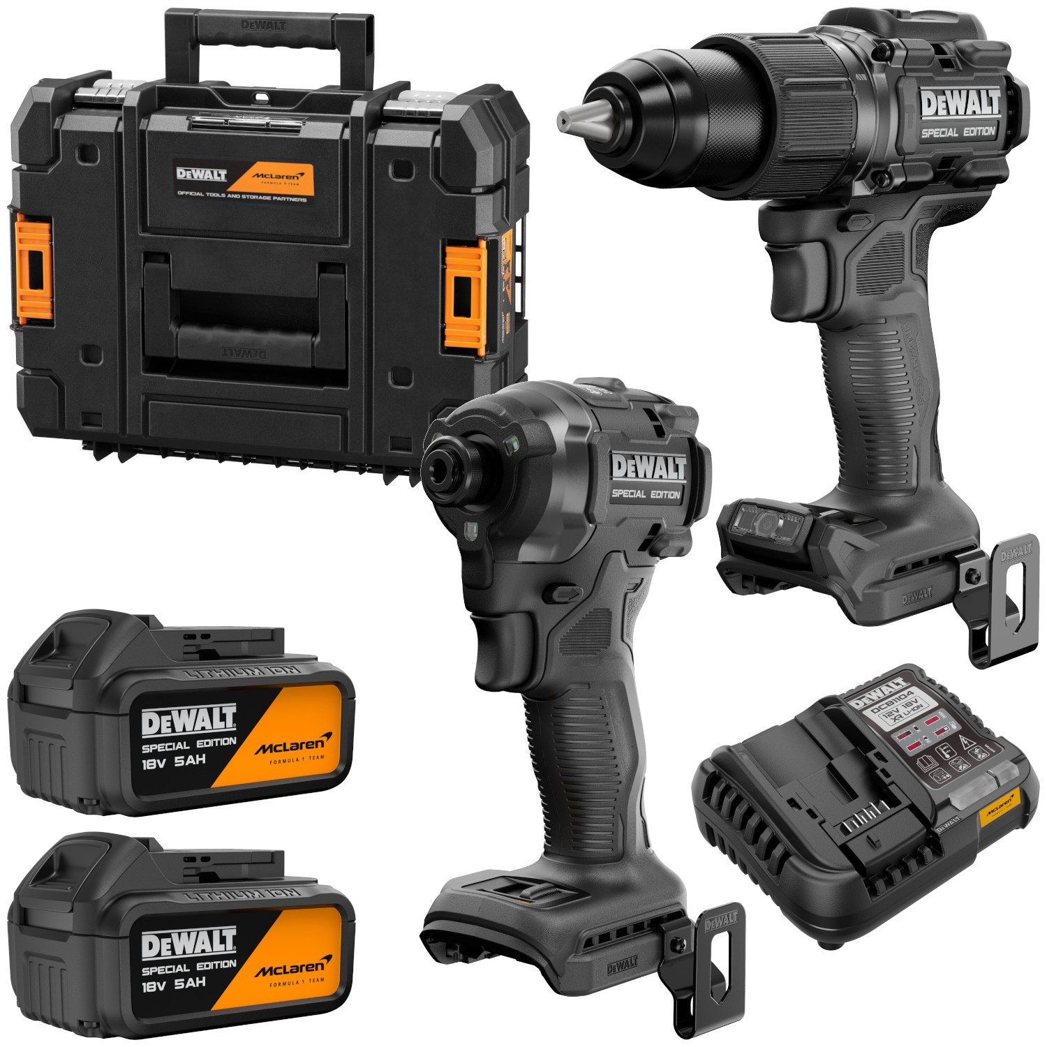 Wkrętarka DCD86M + Zakrętarka DCF86M 18V 2x 5,0Ah Dewalt x McLaren DCK2222MP2T