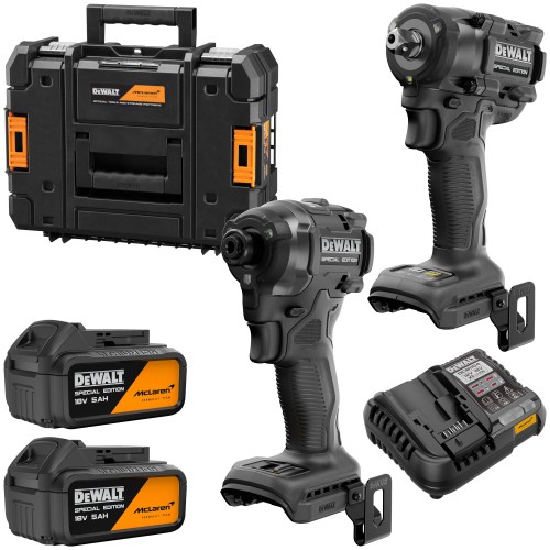 Zakrętarka DCF86M + Klucz udarowy DCF92M 18V 2x 5,0Ah Dewalt McLaren DCK2224MP2T