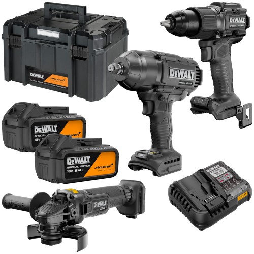 Zestaw 3 elektronarzędzi 18V 2x 5,0Ah Dewalt McLaren DCK3222MP2T