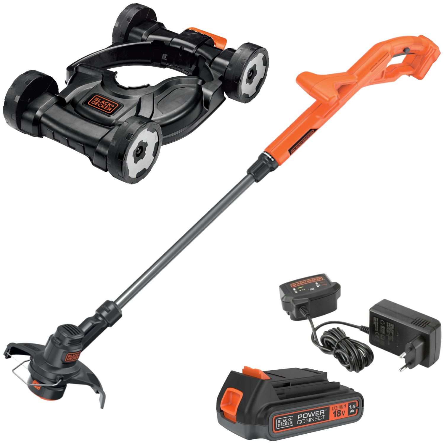 Podkaszarka żyłkowa 18V 1x 1,5Ah 25cm Black Decker ST1823 + Podstawa CM100