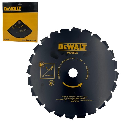 DEWALT Tarcza tnąca do kosy 24 zębna 25.4 cm DT20696 podkaszarka do zarośli