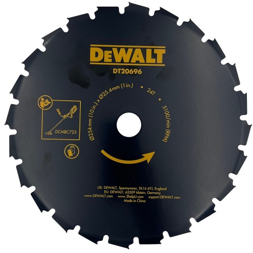 DEWALT Tarcza tnąca do kosy 24 zębna 25.4 cm DT20696