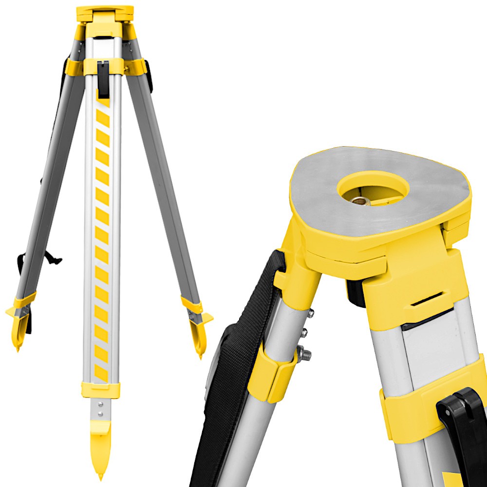 Statyw aluminiowy budowlany pod niwelator 1.6m Żółty