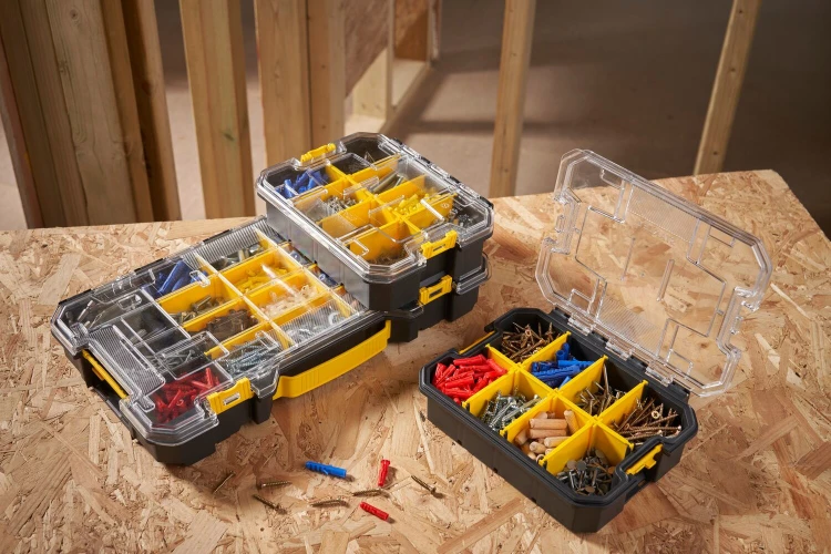 Zastosowanie zestawu organizerów narzędziowych 3 szt PRO-STACK FatMax STANLEY FMST61150-1