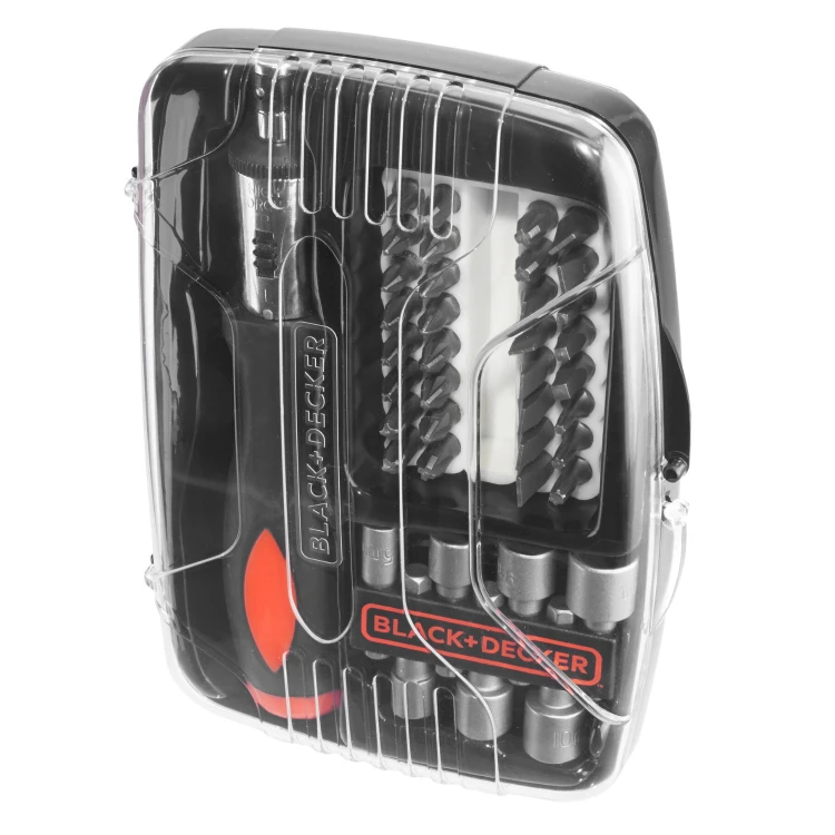 Zestaw bitów i nasadek z wkrętakiem z grzechotką 40szt. BLACK DECKER A7062