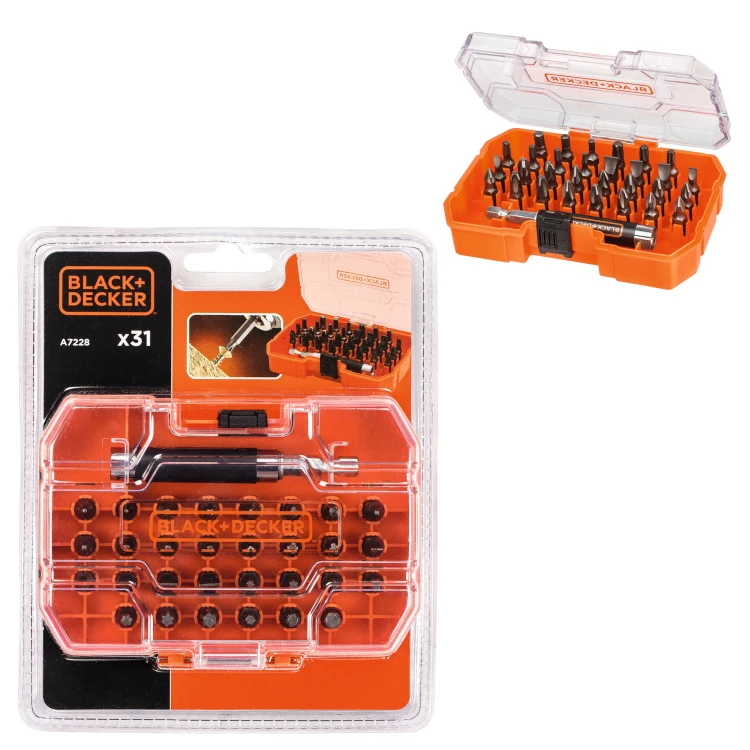 31-częściowy zestaw bitów do wkrętarki BLACK DECKER A7228