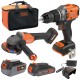 Zestaw BCK24D1M1SB wkrętarka + szlifierka 115mm 4,0Ah, 2,0Ah Black Decker