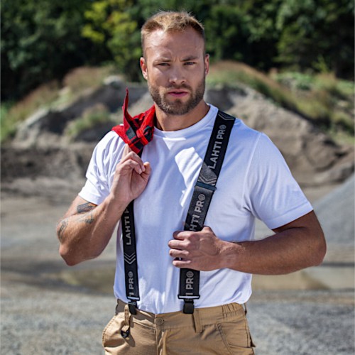 Koszulka bawełniana biała Lahti Pro L4020401