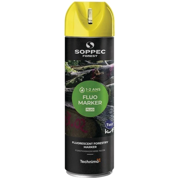 Farba spray żółta do znakowania drzew Fluo Marker 500ml