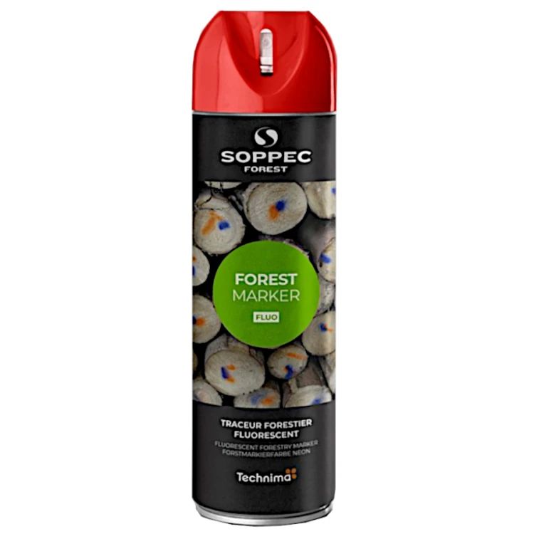Farba spray czerwona do znakowania drzew Fluo Forest Marker 500ml