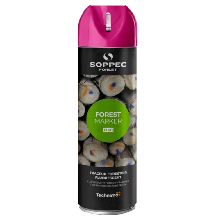Farba spray różowa do znakowania drzew Fluo Forest Marker 500ml