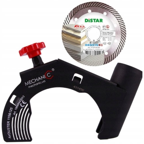 DISTAR Osłona odsysająca pył do szlifierki kątowej AirDUSTER + Tarcza 125mm