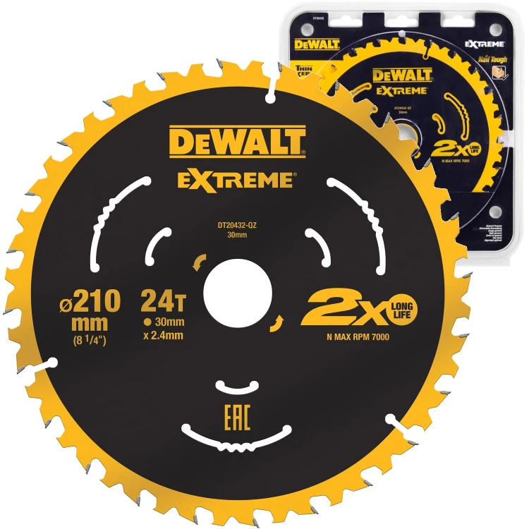 DEWALT DT20432 Tarcza pilarska do drewna 210mm 24T