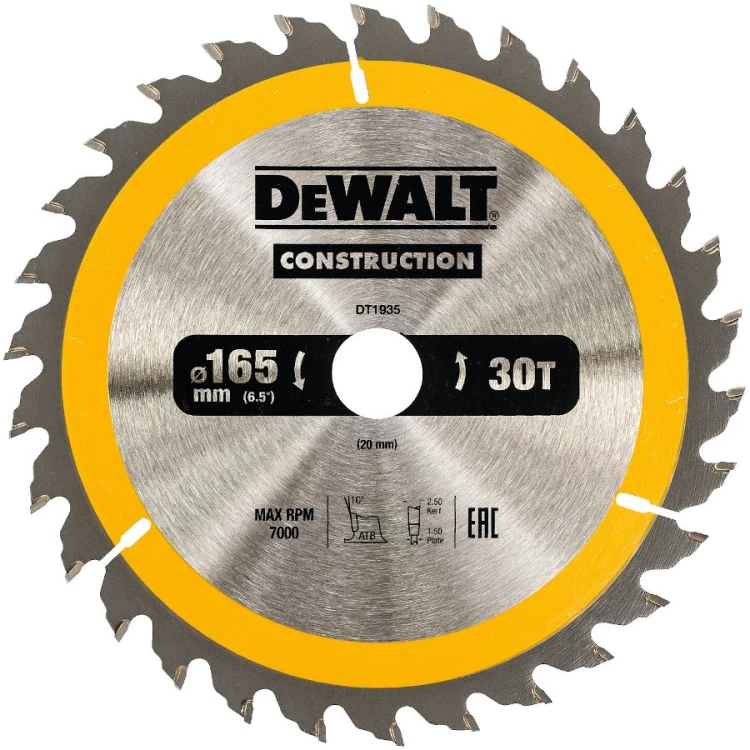 DEWALT DT1935 tarcza 165 x 20mm 30T
