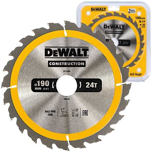 DEWALT tarcza do drewna 190 x 30mm 24T DT1944