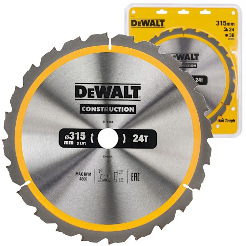 DEWALT DT1961 tarcza do drewna 315 x 30 mm 24T