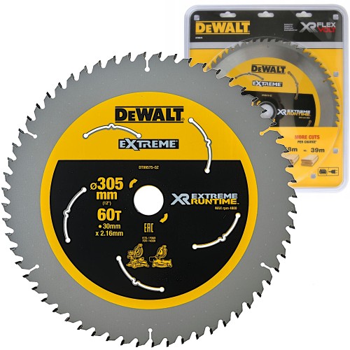 DEWALT Tarcza DT99575 do ukośnicy do drewna 305x30mm 60z EXTREME RUNTIME