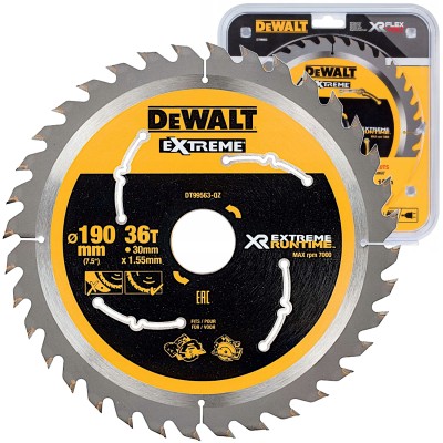 DEWALT DT99563 Piła tarczowa do drewna 190x30mm 36z XR EXTREME RUNTIME