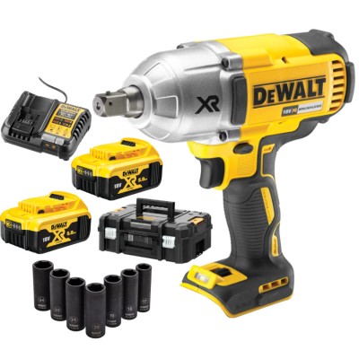 DEWALT DCF899P2 Klucz udarowy akumulatorowy 1/2" 18V 950Nm 2x 5.0Ah ładowarka walizka TSTAK nasadki udarowe