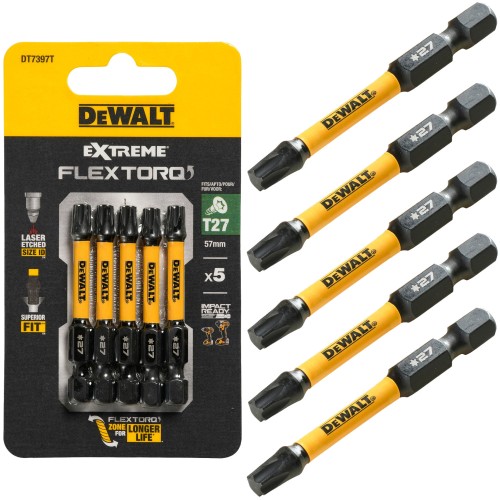 DEWALT Końcówki wkrętarskie Torx T27 57mm 5szt. EXTREME FLEXTORQ DT7397T