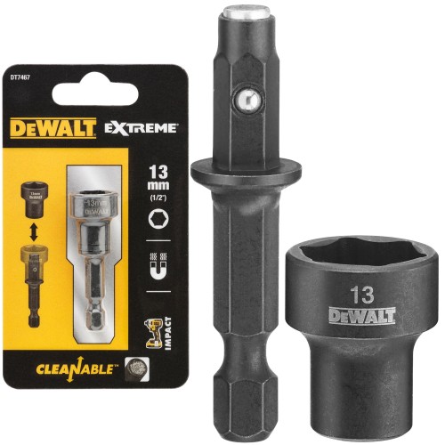 Klucz udarowy nasadowy 13 x 75mm nasadka sześciokątna hex Dewalt DT7467