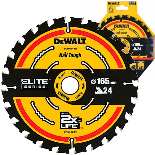 DEWALT DT10624 tarcza do drewna piła 165x20mm 24z