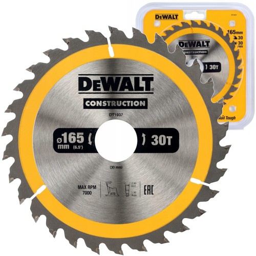 DEWALT DT1937 Tarcza do drewna 165 x 30mm 30T