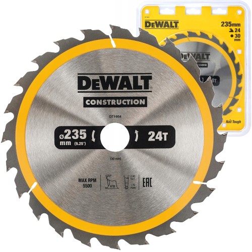 DEWALT DT1954 tarcza do drewna 235x30 mm 24T