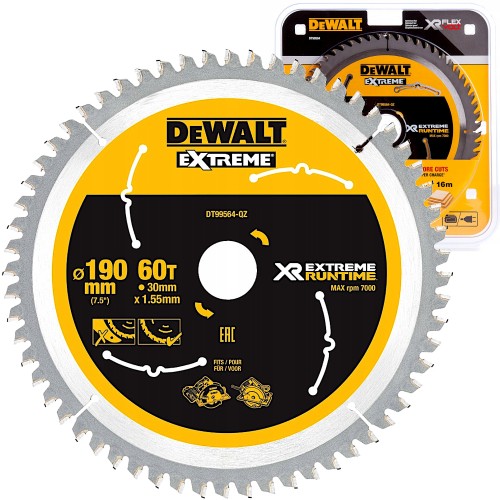 DEWALT DT99564 Piła tarczowa do drewna 190x30mm 60z XR EXTREME RUNTIME