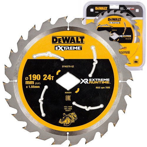 DEWALT DT40270 Tarcza piła do do drewna 190mm 24z do DCS577