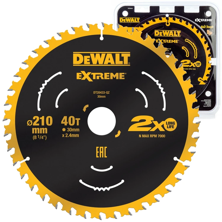 DEWALT DT20433 Tarcza do cięcia drewna 210x30mm 40T