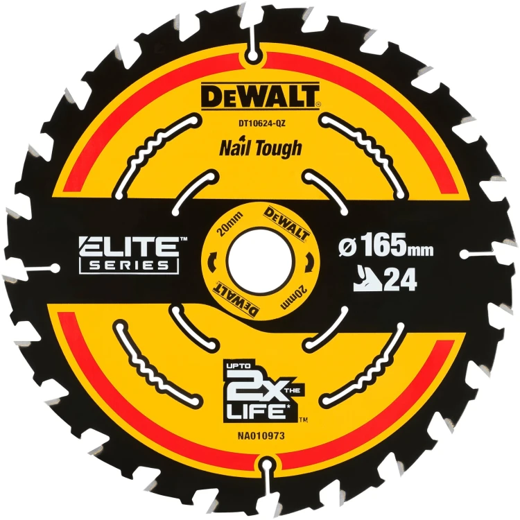 DEWALT DT10397 zestaw tarcze do drewna 165 mm 24z