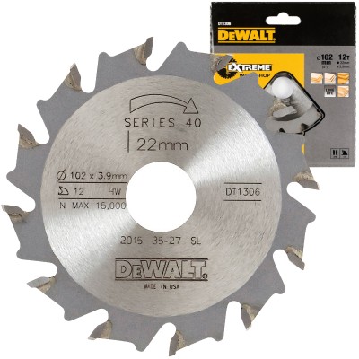 DEWALT DT1306 Tarcza frez do wpustów typu lamello 102mm 12z