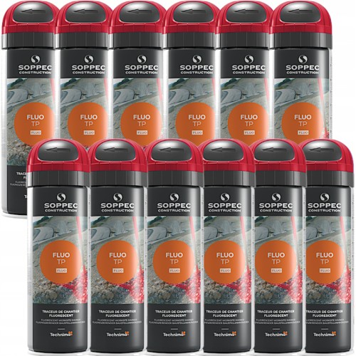 SOPPEC FLUO T.P. farba do znakowania czerwona 500 ml 12szt.