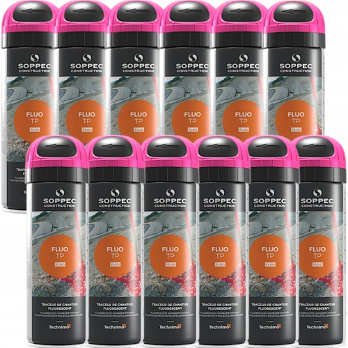 SOPPEC FLUO T.P. farba do znakowania różowa 500 ml 12szt.
