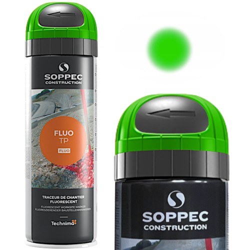 Farba geodezyjna fluorescencyjna w sprayu zielona 500ml Soppec Fluo TP 12szt.