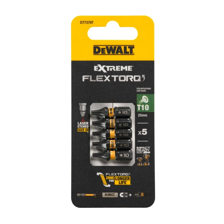 Bity udarowe Torx T10 25mm 5szt. DEWALT DT7379T